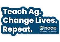 Sticker - Teach Ag Change Lives Repeat (50 pack) - click to view larger image
