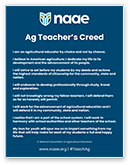 NAAE Ag Teacher’s Creed - click to view larger image