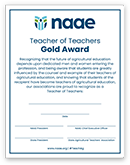 Teacher of Teachers Certificate - Gold - click to view larger image