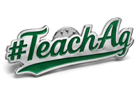 #TeachAg Enamel Backpack Pin - click to view larger image